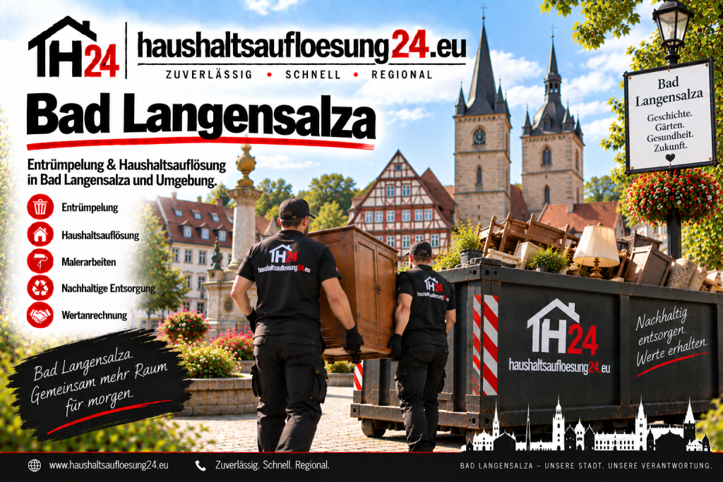 Gestaltetes Bad-Langensalza-Motiv zur Haushaltsauflösung und Entrümpelung