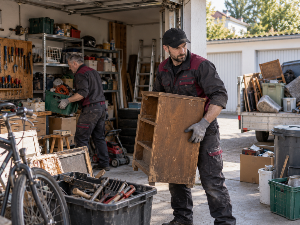 Illustratives Motiv zur Räumung einer Garage oder eines Carports