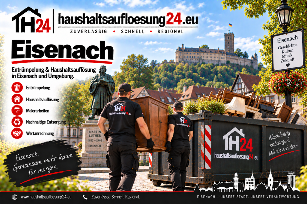 Eisenach Haushaltsauflösung24 Gestaltetes Eisenach-Motiv zur Haushaltsauflösung und Entrümpelung