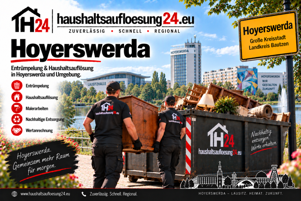 Gestaltetes Stadtmotiv Hoyerswerda für Haushaltsauflösung und Entrümpelung