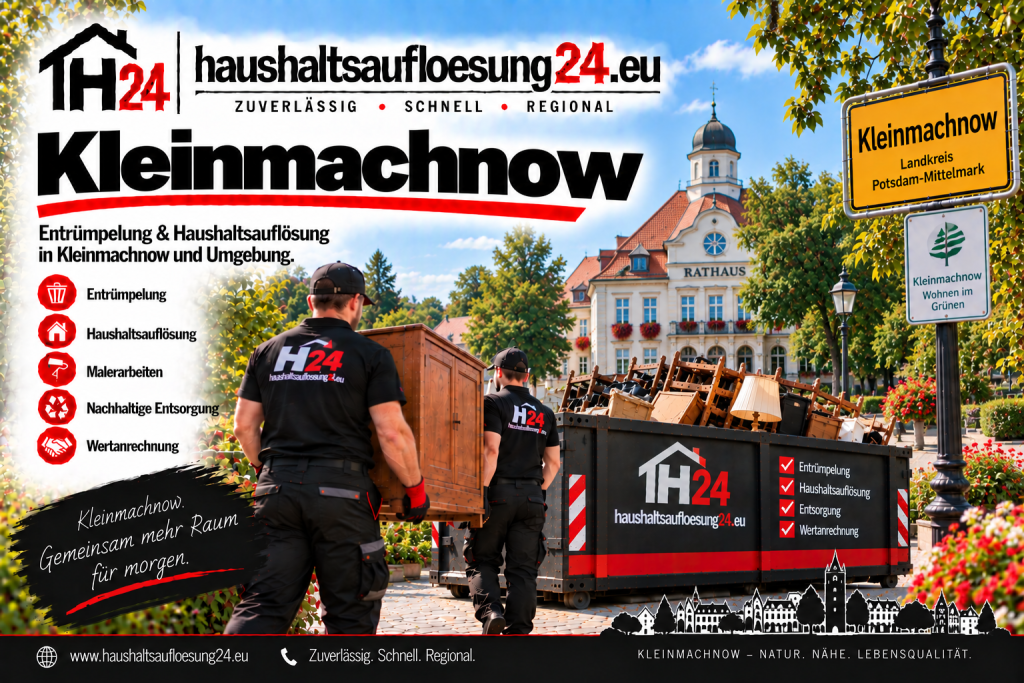 Gestaltetes Kleinmachnow-Motiv zur Haushaltsauflösung und Entrümpelung