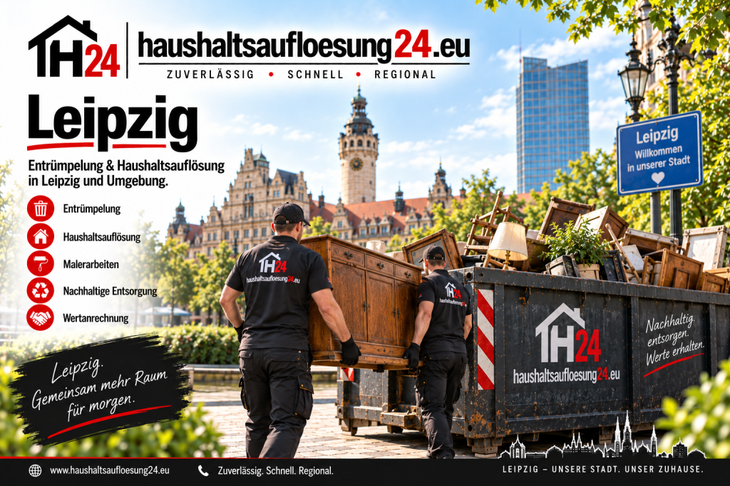 Haushaltsauflösung und Entrümpelung Leipzig Haushaltsauflösung24 Generiertes Leipzig-Motiv von Haushaltsaufloesung24.eu zur Haushaltsauflösung und Entrümpelung
