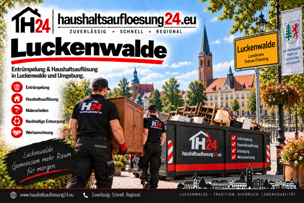 Luckenwalde Haushaltsauflösung24 Gestaltetes Luckenwalde-Motiv zur Haushaltsauflösung und Entrümpelung