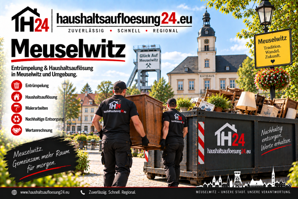 Meuselwitz Haushaltsauflösung24 Gestaltetes Meuselwitz-Motiv zur Haushaltsauflösung und Entrümpelung