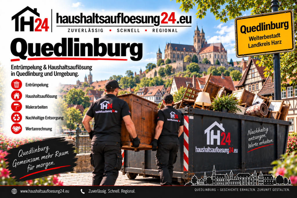 Gestaltetes Quedlinburg-Motiv zur Haushaltsauflösung und Entrümpelung