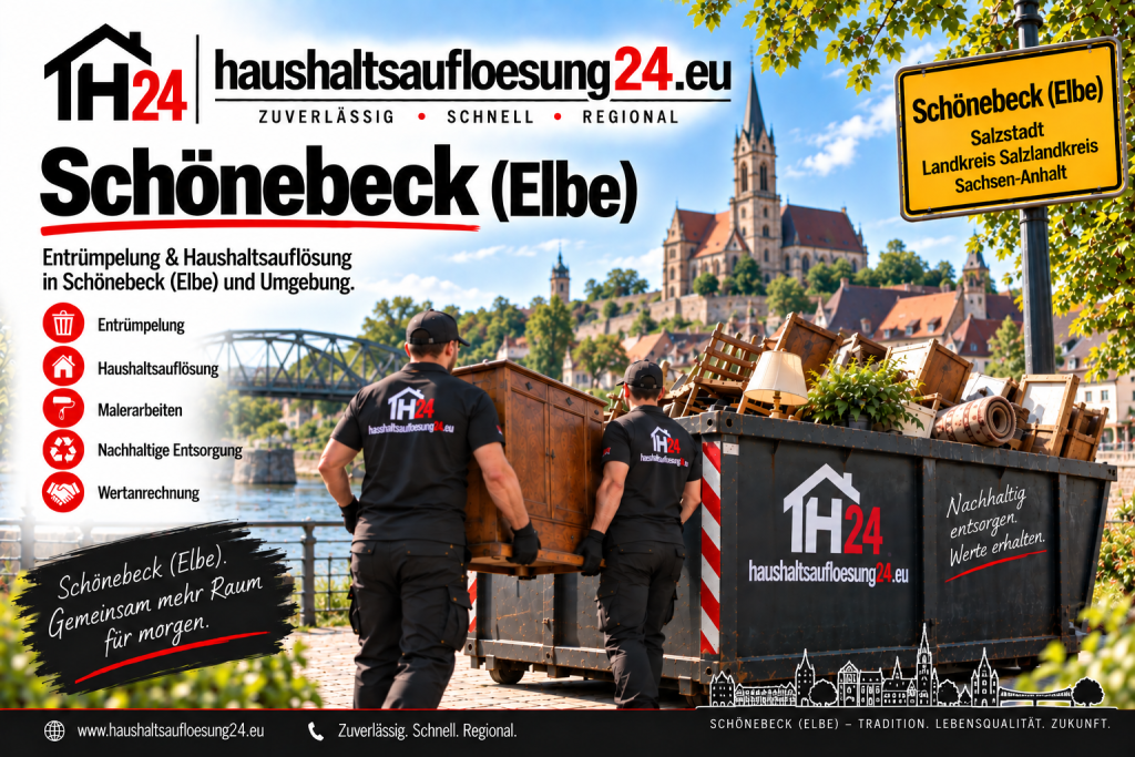 Schönebeck Elbe Haushaltsauflösung24 Gestaltetes Stadtmotiv Schönebeck (Elbe) zur Haushaltsauflösung und Entrümpelung
