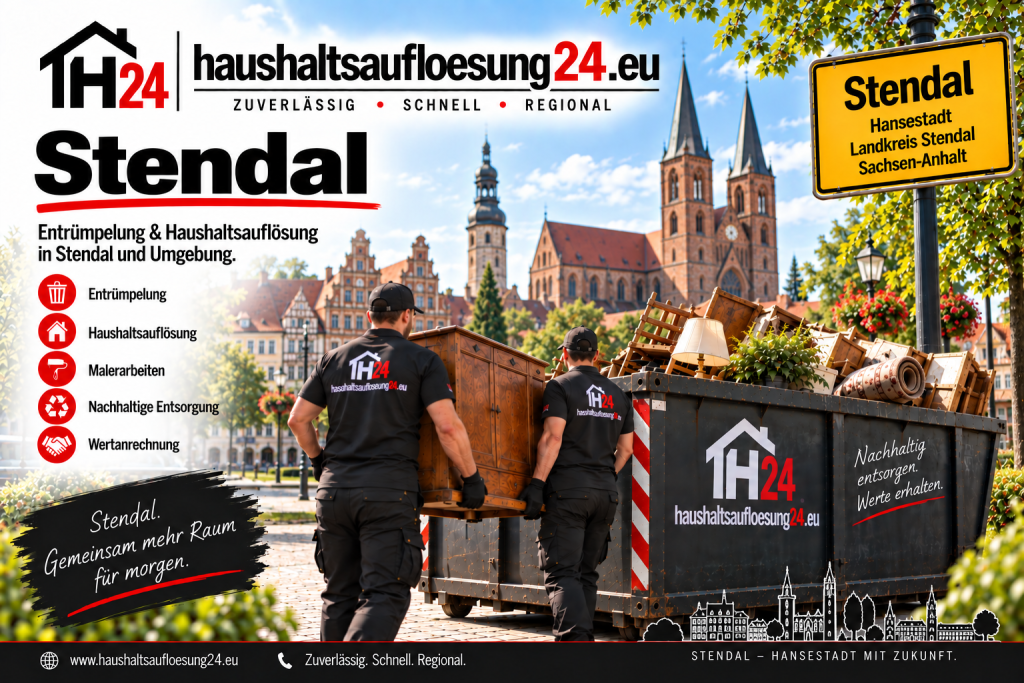 Gestaltetes Stadtmotiv Stendal zur Haushaltsauflösung und Entrümpelung
