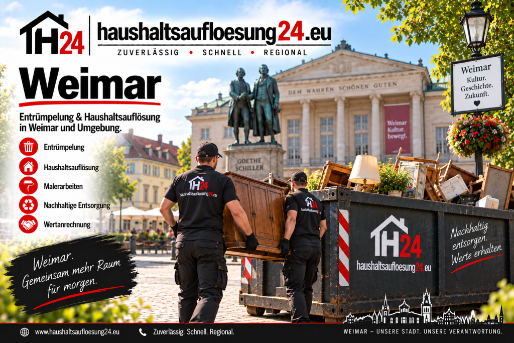 Weimar Haushaltsauflösung24 Gestaltetes Weimar-Motiv zur Haushaltsauflösung und Entrümpelung