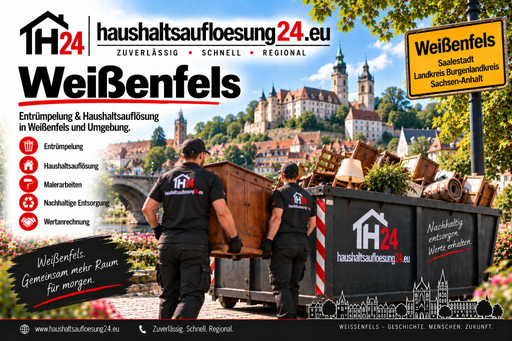 Weißenfels Haushaltsauflösung24 Gestaltetes Stadtmotiv Weißenfels zur Haushaltsauflösung und Entrümpelung