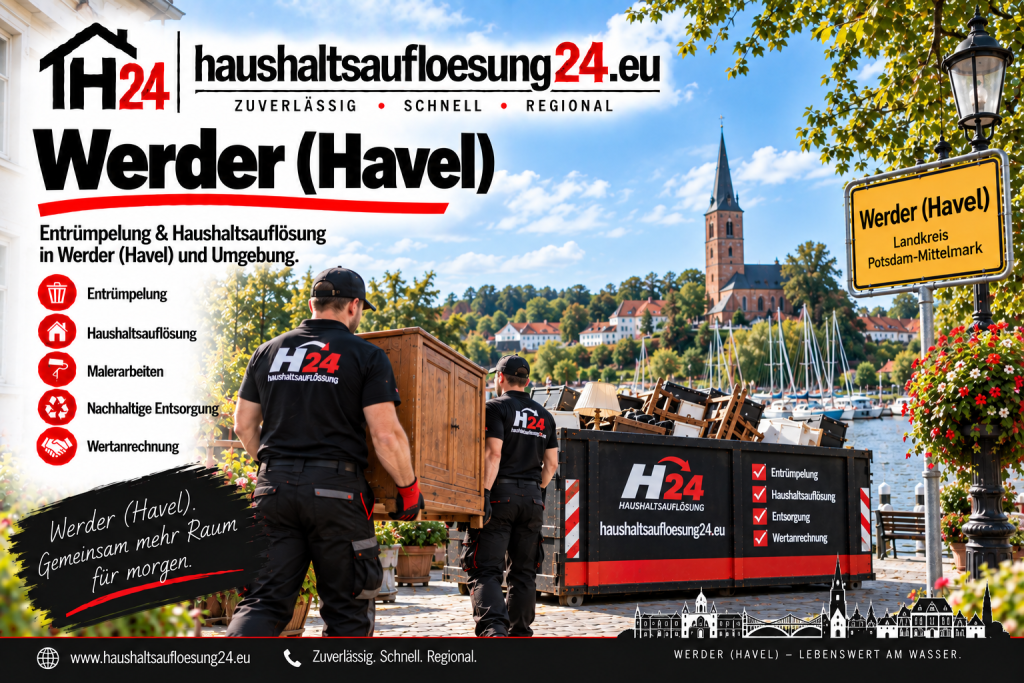 Gestaltetes Stadtmotiv Werder (Havel) zur Haushaltsauflösung und Entrümpelung
