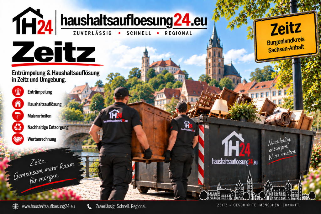 Gestaltetes Stadtmotiv Zeitz zur Haushaltsauflösung und Entrümpelung