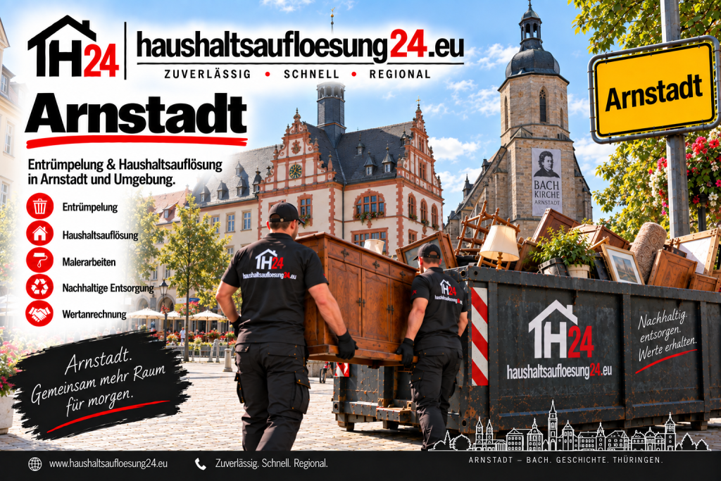 Illustratives Stadtmotiv Arnstadt zur Haushaltsauflösung und Entrümpelung
