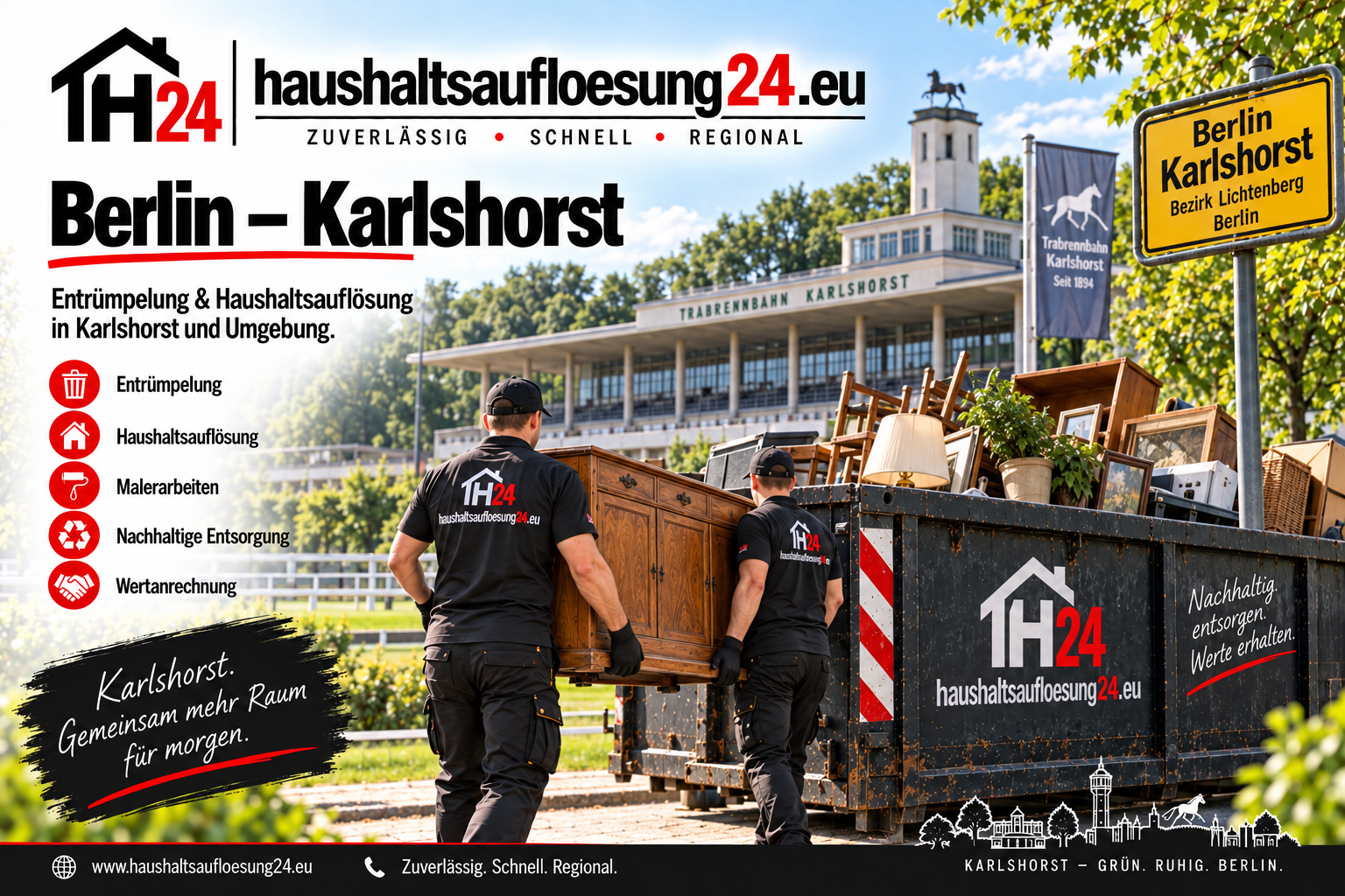 BerlinKarlshorst Haushaltsauflösung24 Illustratives Stadtmotiv Berlin-Karlshorst zur Haushaltsauflösung und Entrümpelung