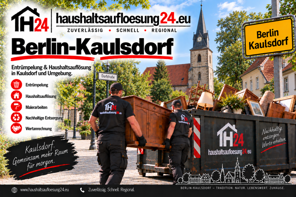 Gestaltetes Berlin-Kaulsdorf-Motiv zur Haushaltsauflösung und Entrümpelung