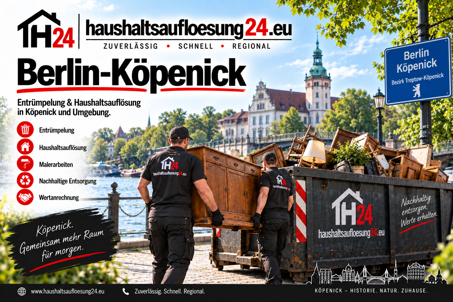 Illustratives Stadtmotiv Berlin-Köpenick zur Haushaltsauflösung und Entrümpelung