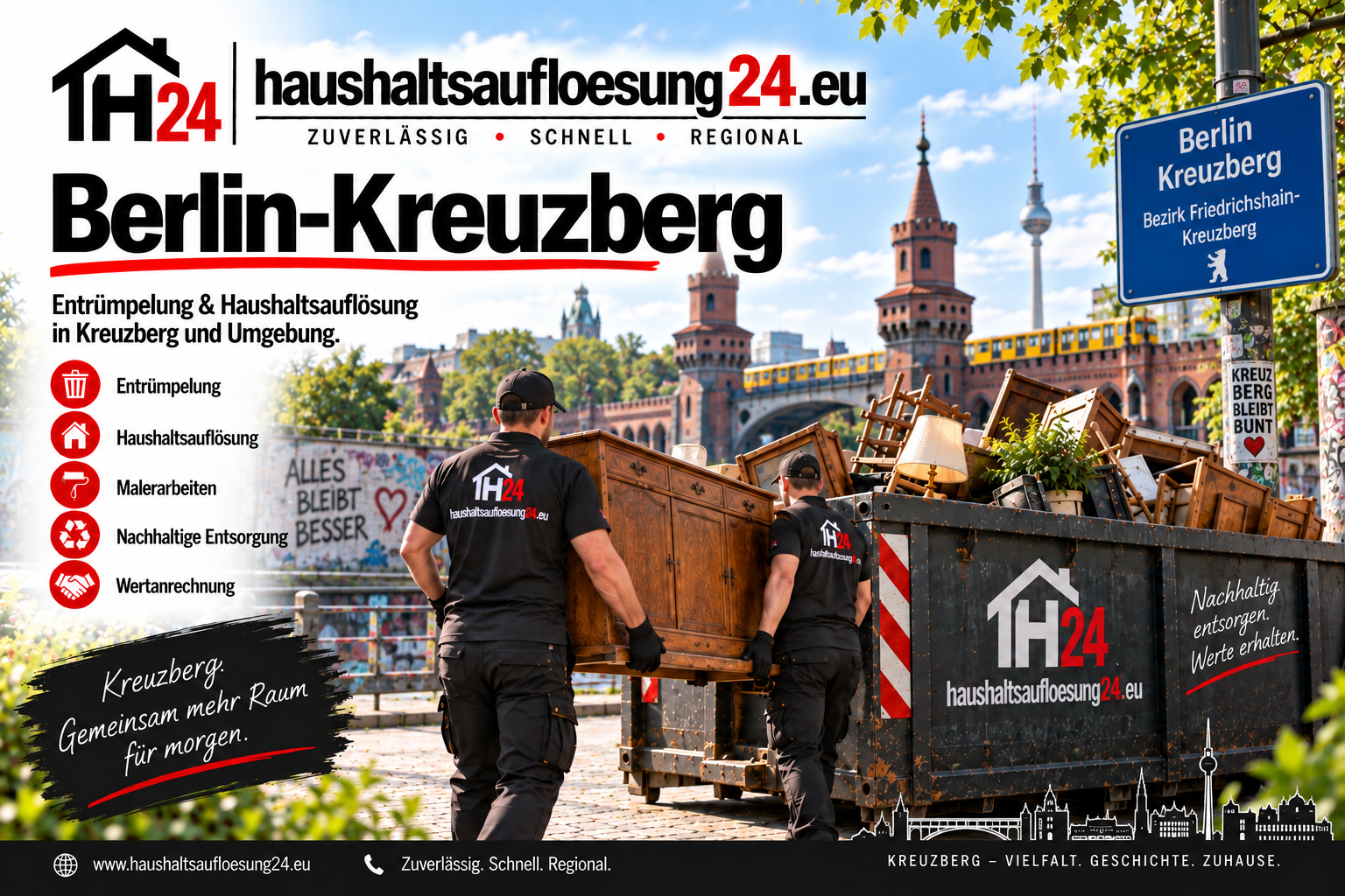Illustratives Stadtmotiv Berlin-Kreuzberg zur Haushaltsauflösung und Entrümpelung