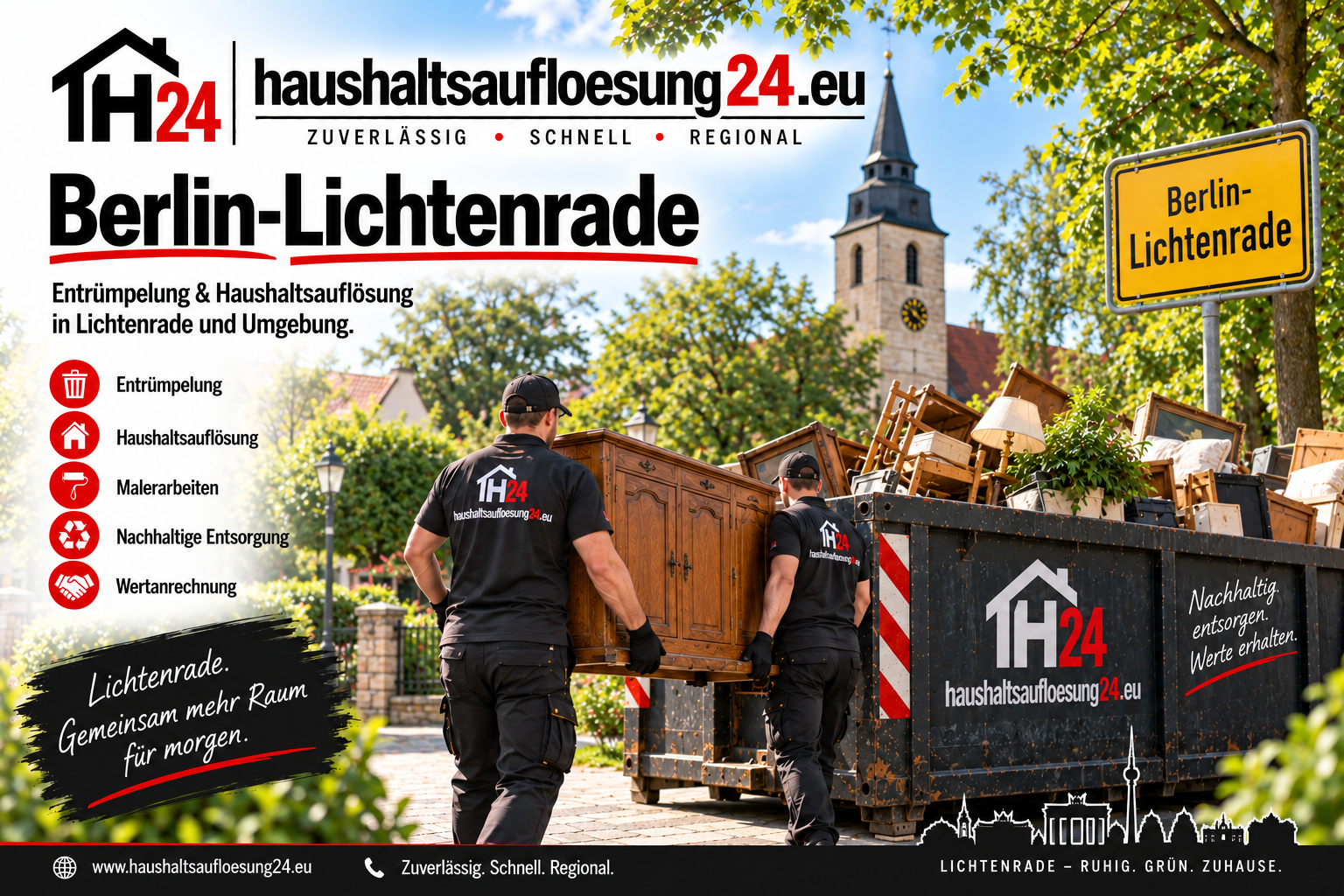 Illustratives Stadtmotiv Berlin-Lichtenrade zur Haushaltsauflösung und Entrümpelung