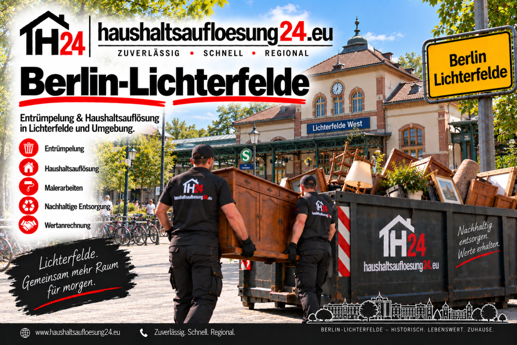BerlinLichterfelde Haushaltsauflösung24 Gestaltetes Berlin-Lichterfelde-Motiv zur Haushaltsauflösung und Entrümpelung