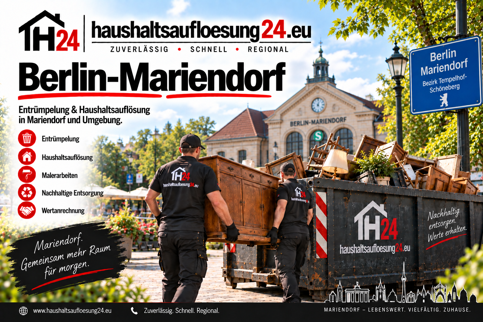 Illustratives Stadtmotiv Berlin-Mariendorf zur Haushaltsauflösung und Entrümpelung