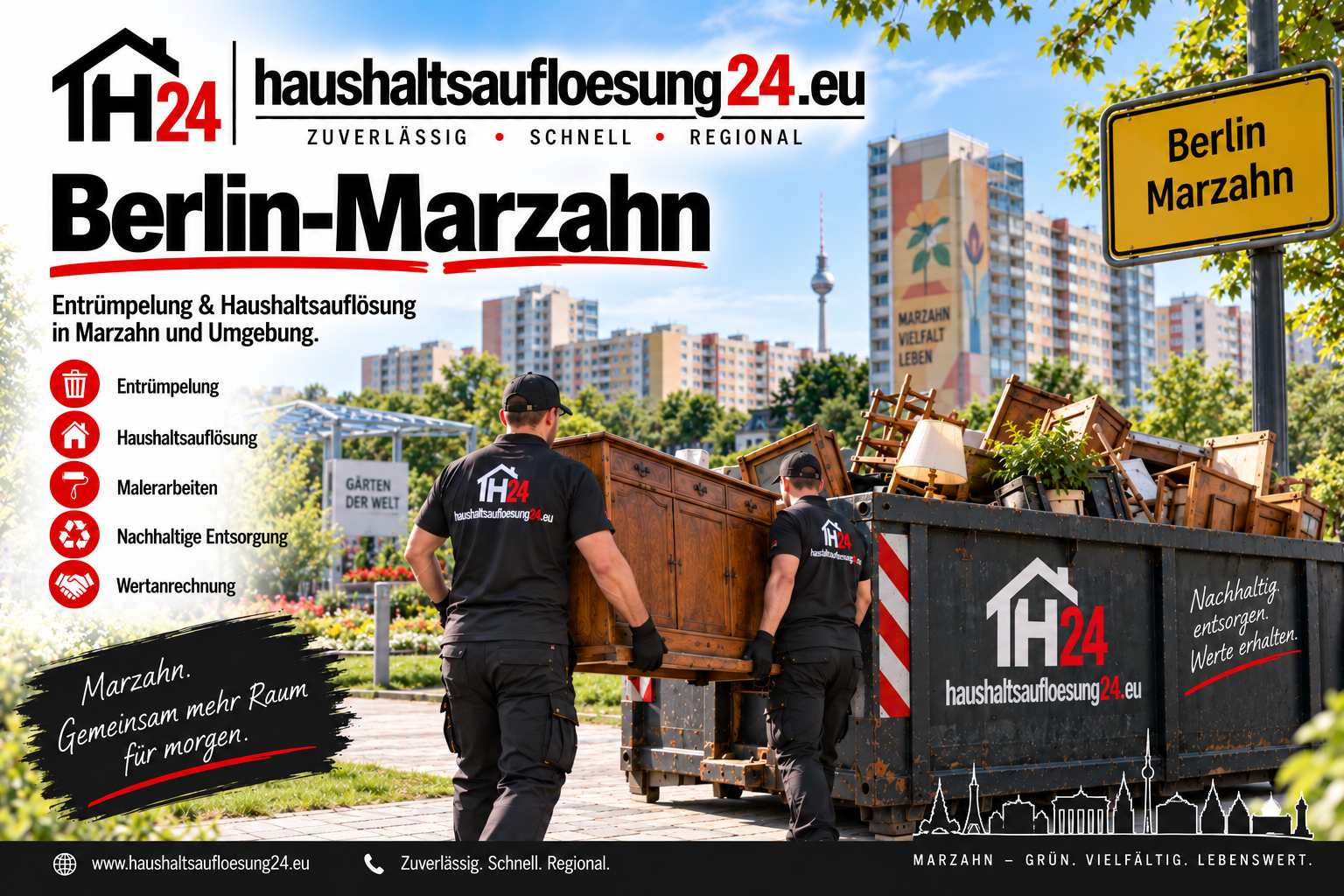 Illustratives Stadtmotiv Berlin-Marzahn zur Haushaltsauflösung und Entrümpelung