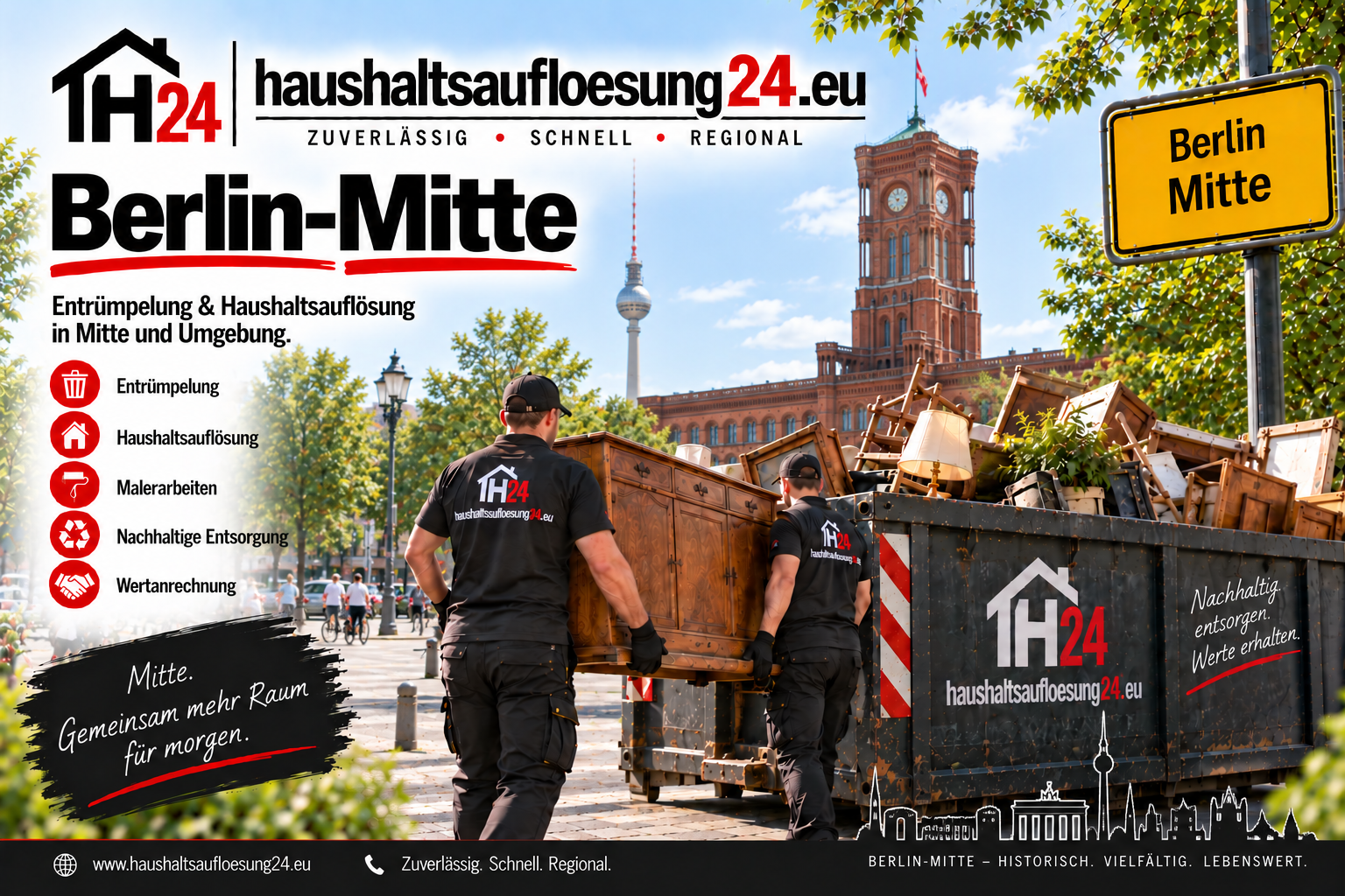 Illustratives Stadtmotiv Berlin-Mitte zur Haushaltsauflösung und Entrümpelung