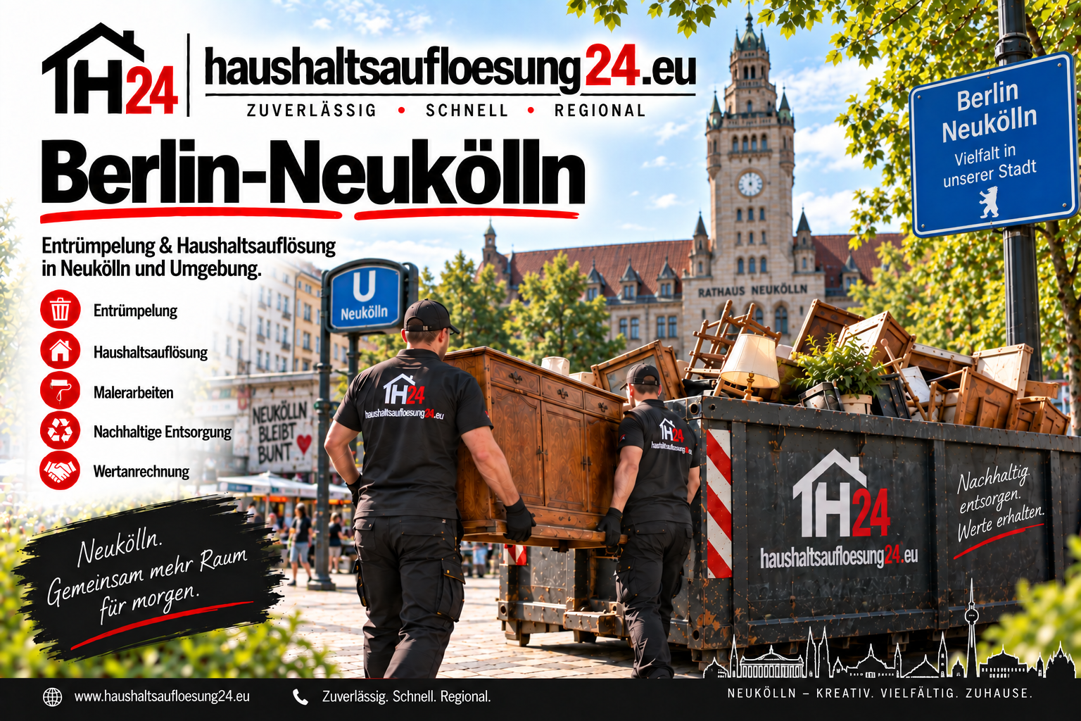 Illustratives Stadtmotiv Berlin-Neukölln zur Haushaltsauflösung und Entrümpelung