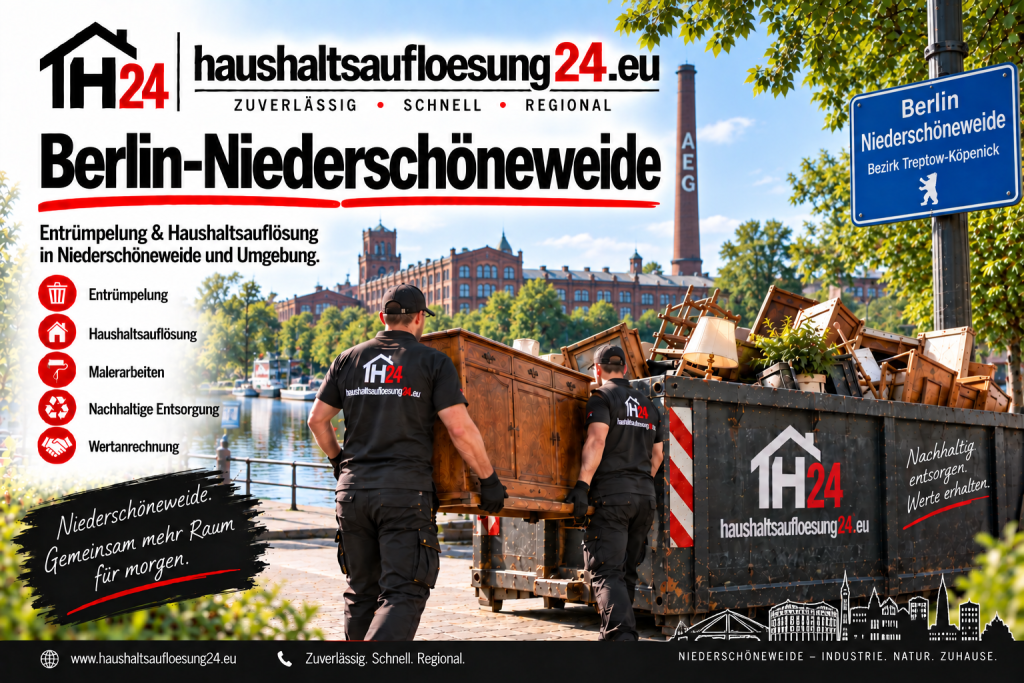 BerlinNiederschoeneweide Haushaltsauflösung24 Illustratives Stadtmotiv Berlin-Niederschöneweide zur Haushaltsauflösung und Entrümpelung