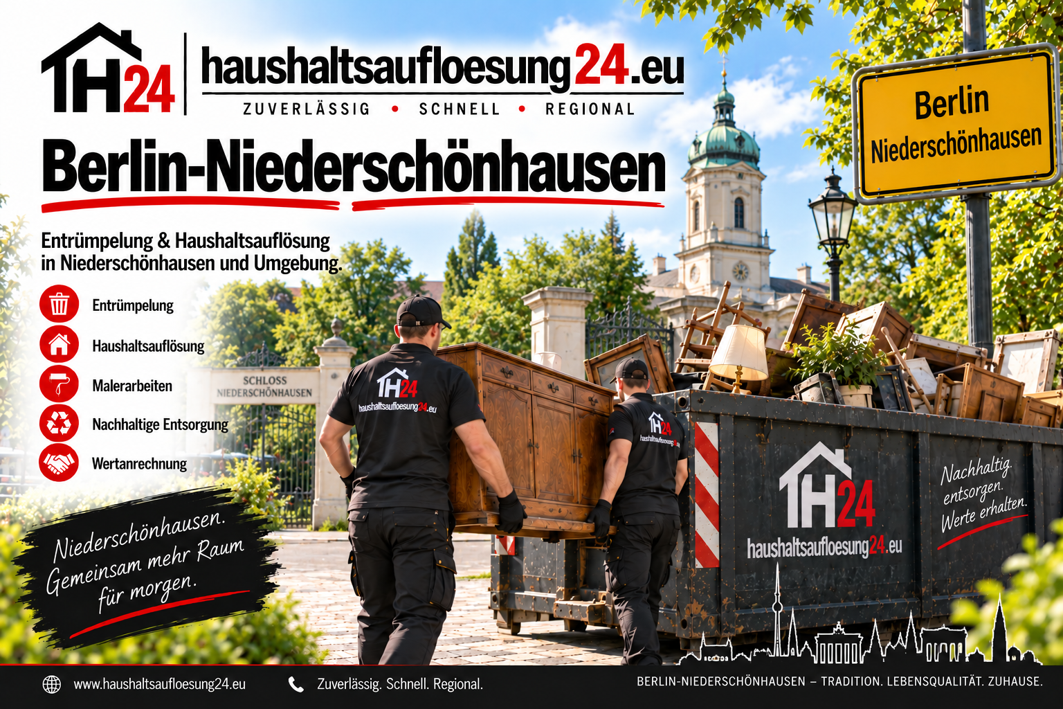 Illustratives Stadtmotiv Berlin-Niederschönhausen zur Haushaltsauflösung und Entrümpelung