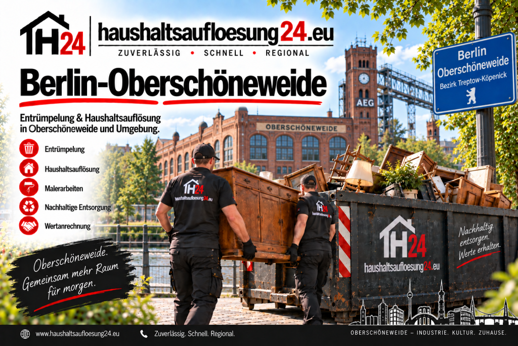 BerlinOberschoeneweide Haushaltsauflösung24 Illustratives Stadtmotiv Berlin-Oberschöneweide zur Haushaltsauflösung und Entrümpelung