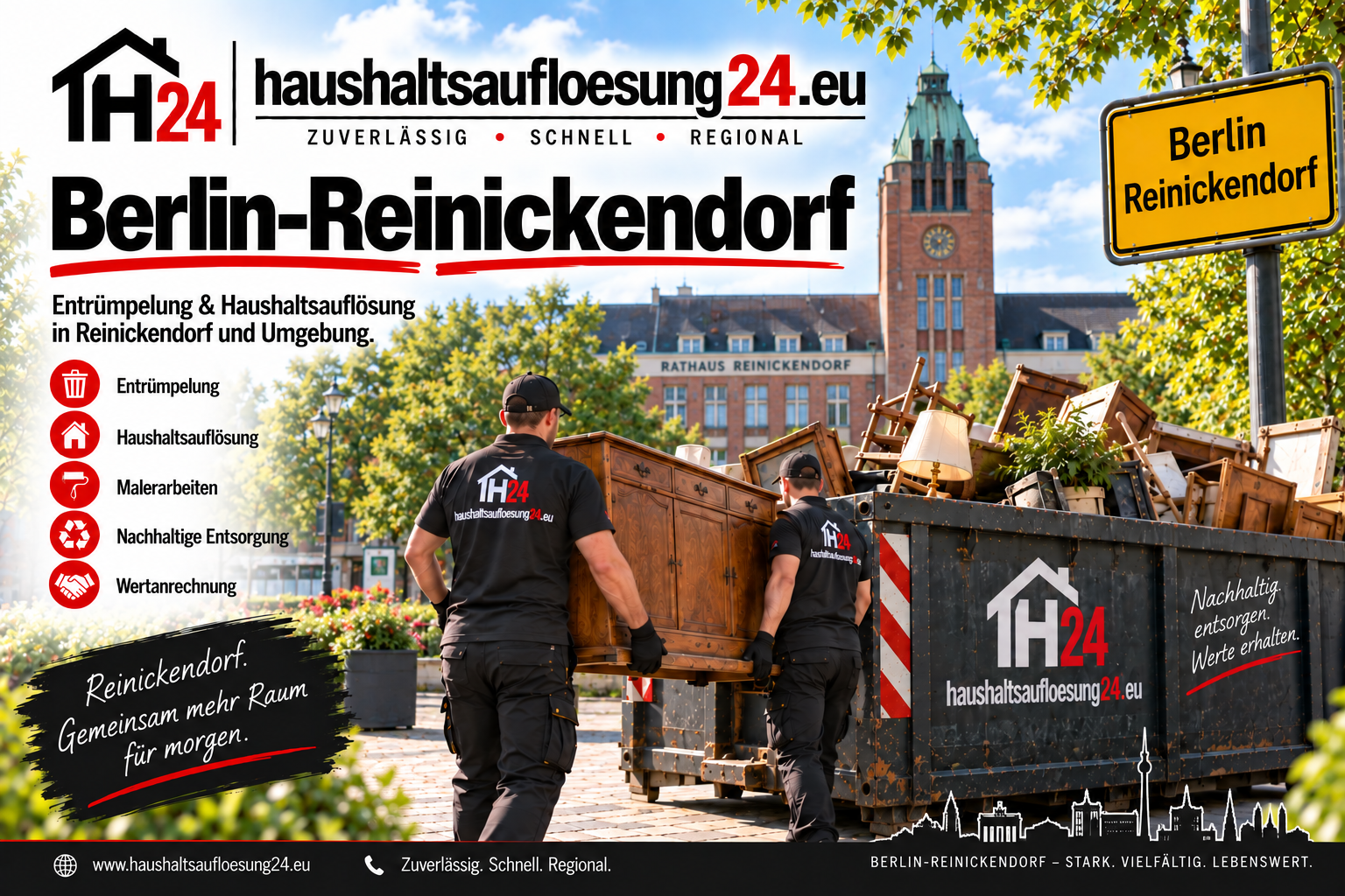 Illustratives Stadtmotiv Berlin-Reinickendorf zur Haushaltsauflösung und Entrümpelung