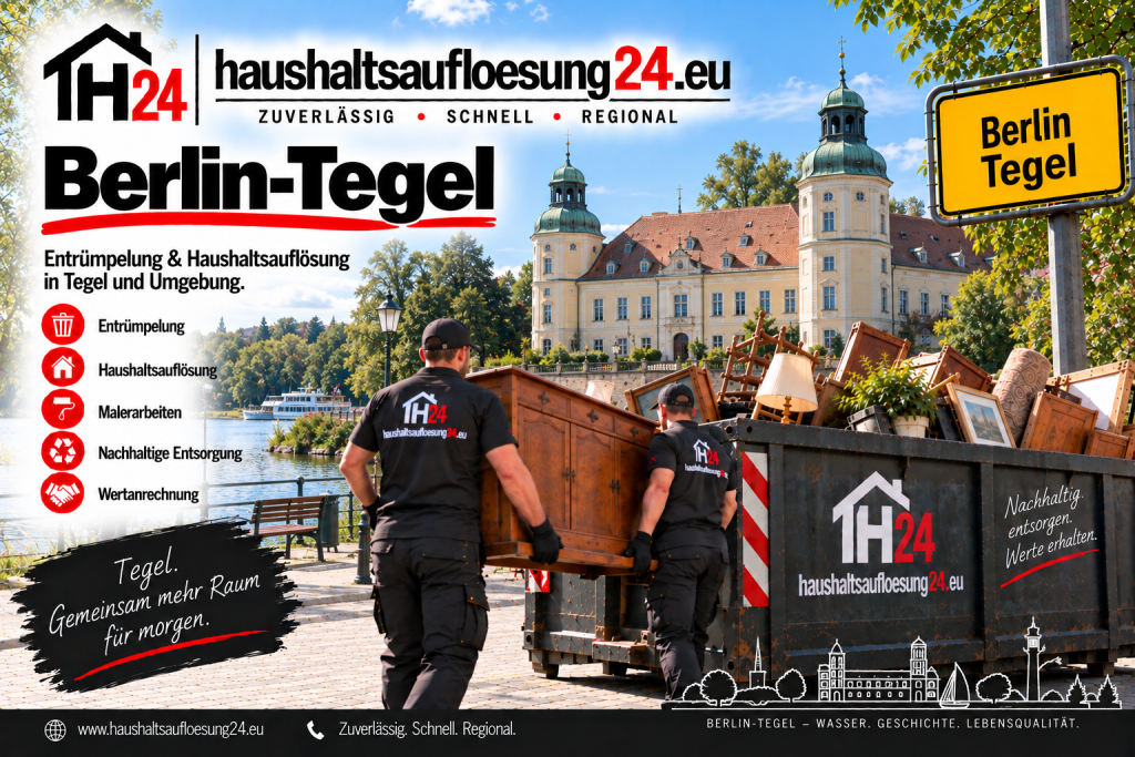 BerlinTegel Haushaltsauflösung24 Gestaltetes Berlin-Tegel-Motiv zur Haushaltsauflösung und Entrümpelung