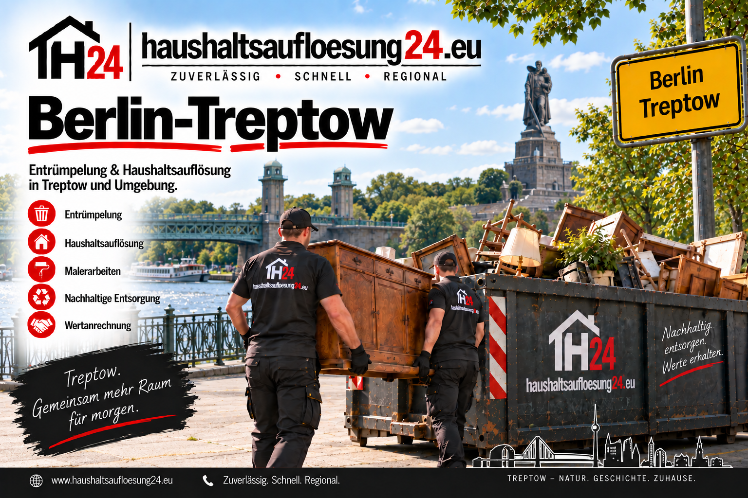 Illustratives Treptow-Motiv zur Haushaltsauflösung und Entrümpelung in Berlin