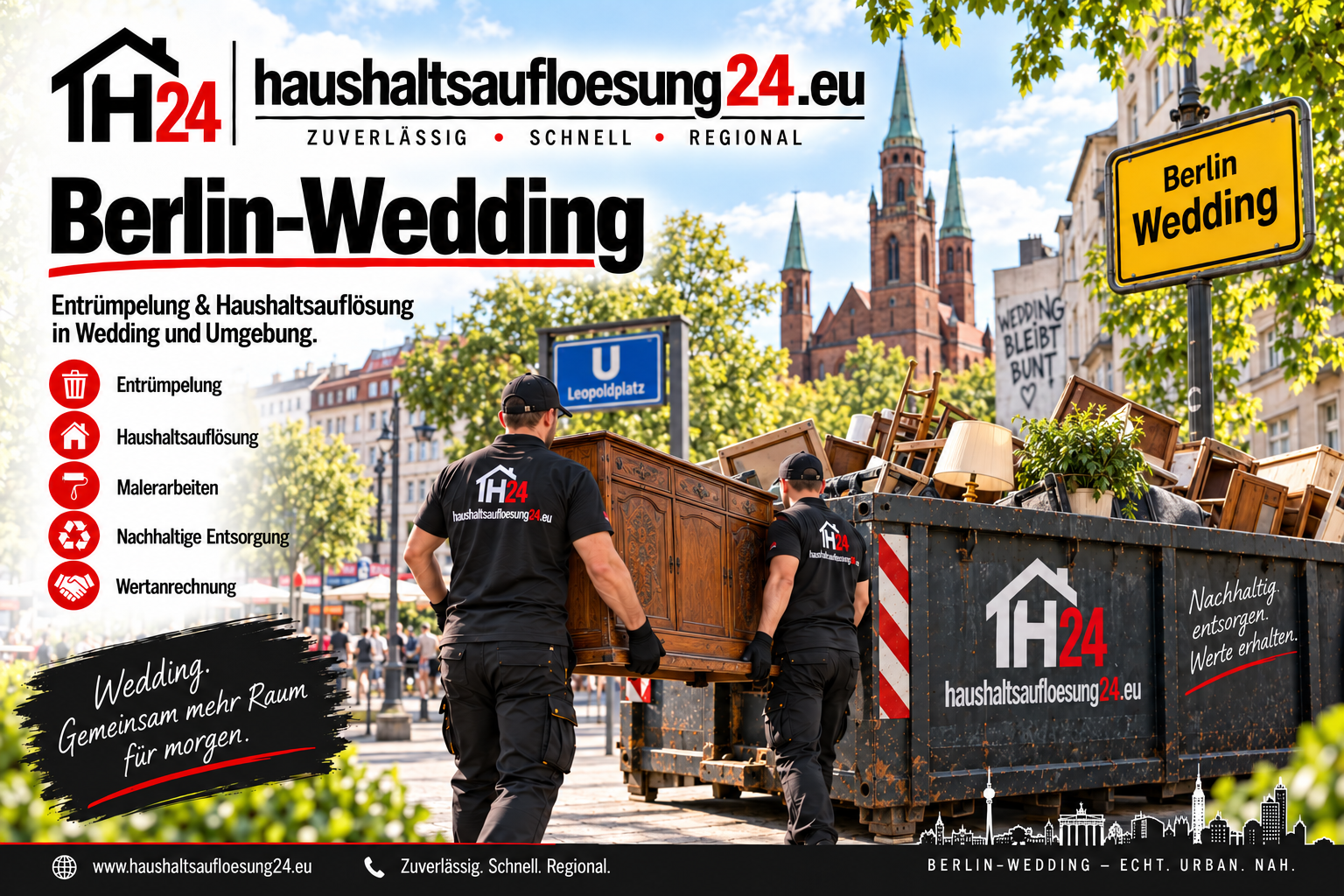Illustratives Stadtmotiv Berlin-Wedding zur Haushaltsauflösung und Entrümpelung