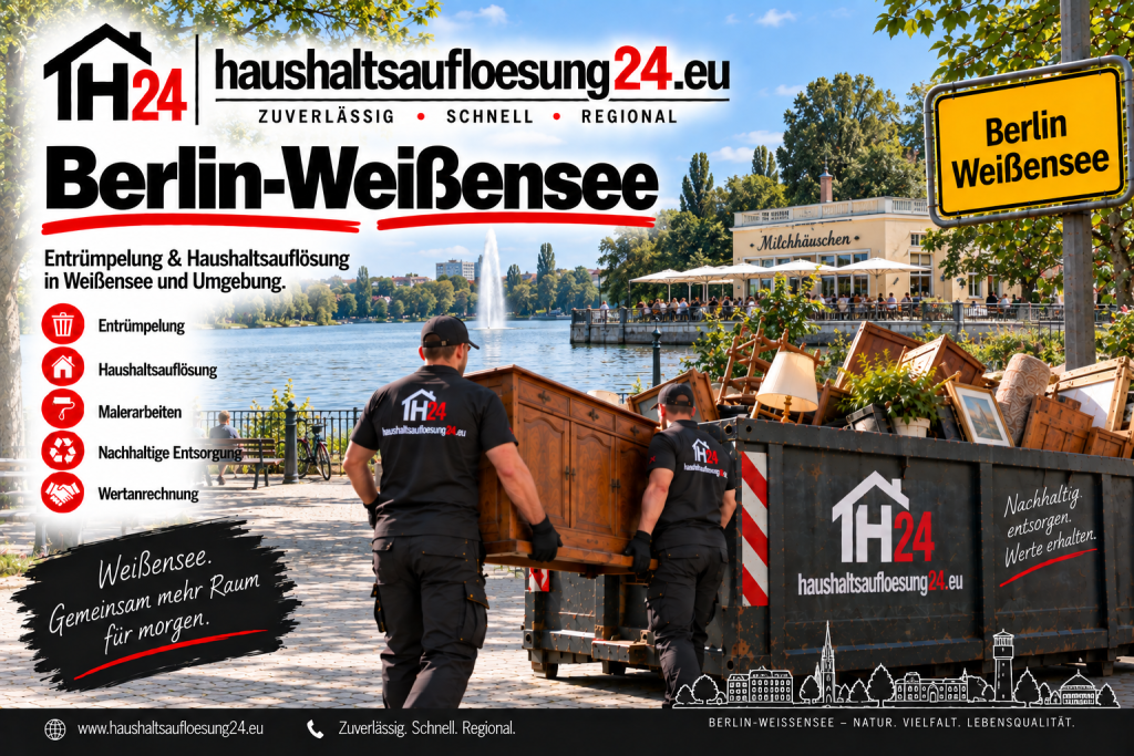 BerlinWeissensee Haushaltsauflösung24 Gestaltetes Berlin-Weißensee-Motiv zur Haushaltsauflösung und Entrümpelung
