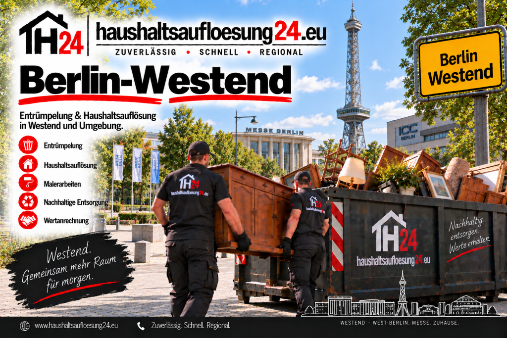 BerlinWestend Haushaltsauflösung24 Illustratives Stadtmotiv Berlin-Westend zur Haushaltsauflösung und Entrümpelung