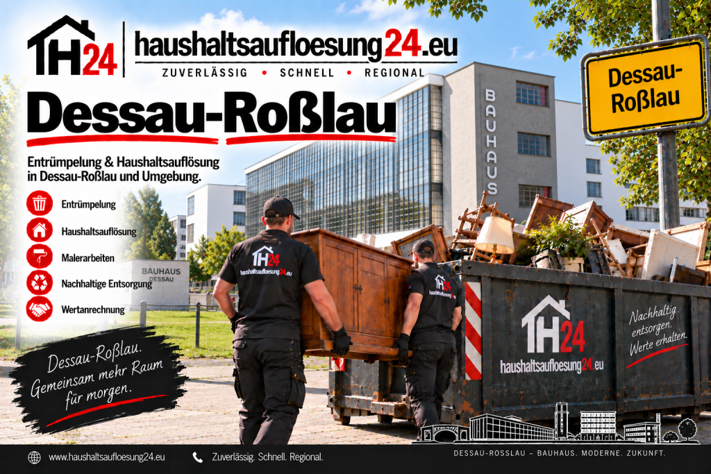 Illustratives Stadtmotiv Dessau-Roßlau zur Haushaltsauflösung und Entrümpelung