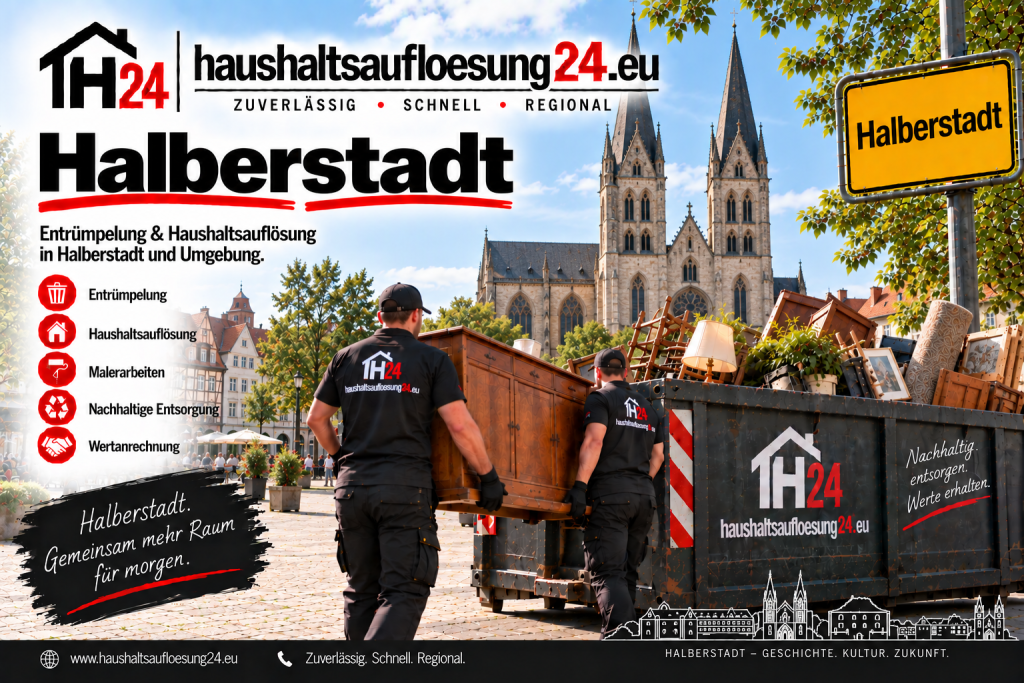 Illustratives Stadtmotiv Halberstadt zur Haushaltsauflösung und Entrümpelung
