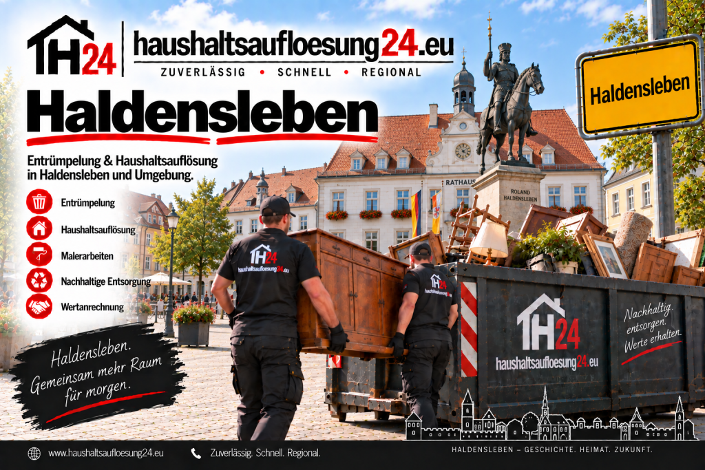 Haldensleben Haushaltsauflösung24 Illustratives Stadtmotiv Haldensleben zur Haushaltsauflösung und Entrümpelung