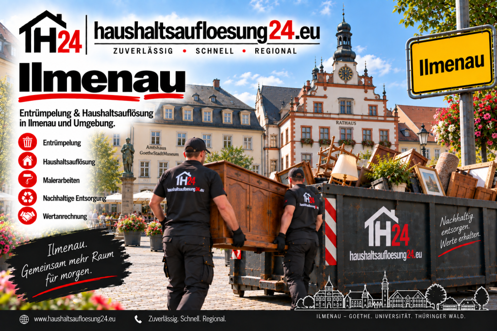 Illustratives Stadtmotiv Ilmenau zur Haushaltsauflösung und Entrümpelung